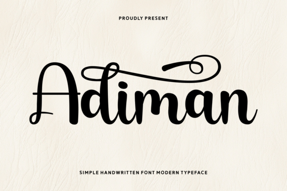 Adiman: A Modern Handwritten Font for Crafters and Makers