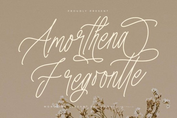Amorthena Fregoontte: A Monoline Script Font for Modern Branding