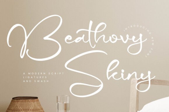Beathovy Skiny – A Modern Script Font for Editorial Design