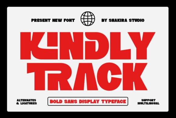 Kindly Track: A Bold Sans Serif Font for Editorial Elegance