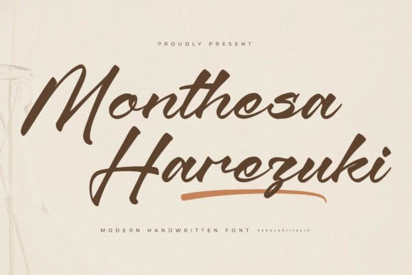 Monthesa Harezuki: A Modern Script Font for Editorial Design