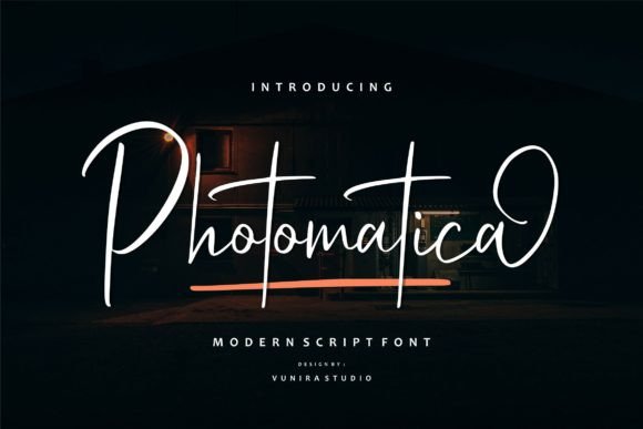 Photomatica: A Modern Script Font for Professional Branding