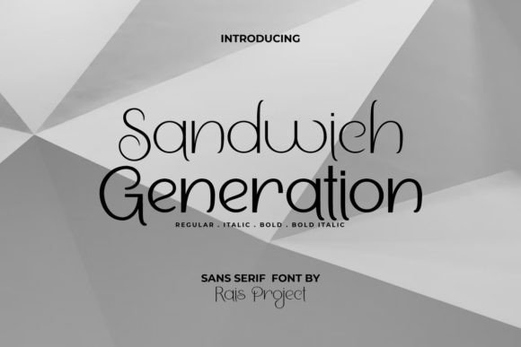 Sandwich Generation Font for Web Design