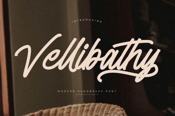Vellibathy: A Modern Script Font for Editorial Design