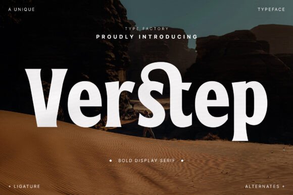 Verstep: A Bold Serif Font for Editorial Design