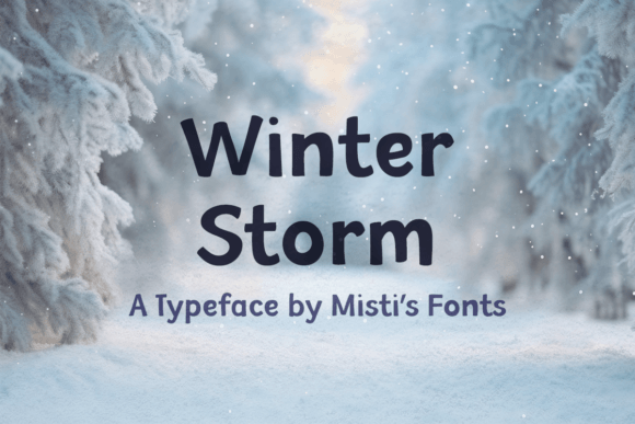 Winter Storm Font for Editorial Design